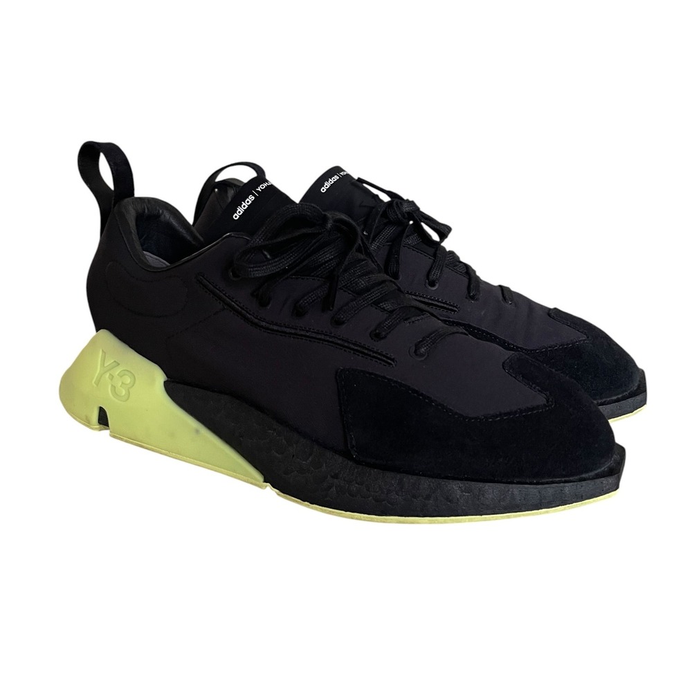 Adidas Y-3 Yohji Yamamoto Orisan Black Frozen Yellow Mens 9.5 Sneakers GZ9138 - Picture 4 of 12